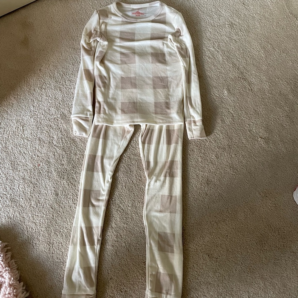 Cute white plaid pajamas! From target